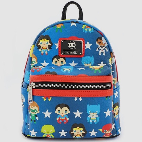 NWT DC Comics Justice League Batman Superman Wonder Woman Loungefly Backpack ? main image 5